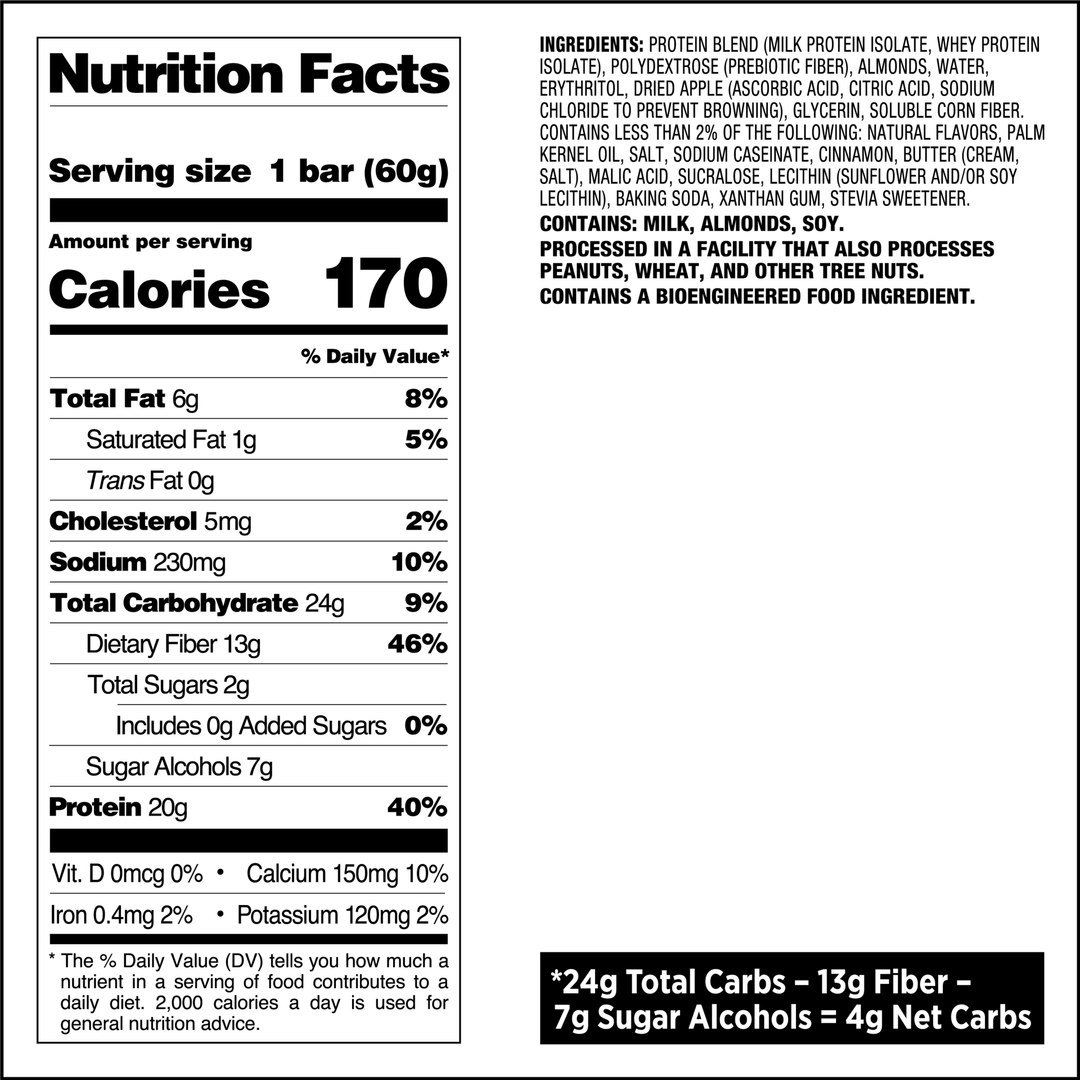 Apple Pie Protein Bars nutrition facts and ingredients