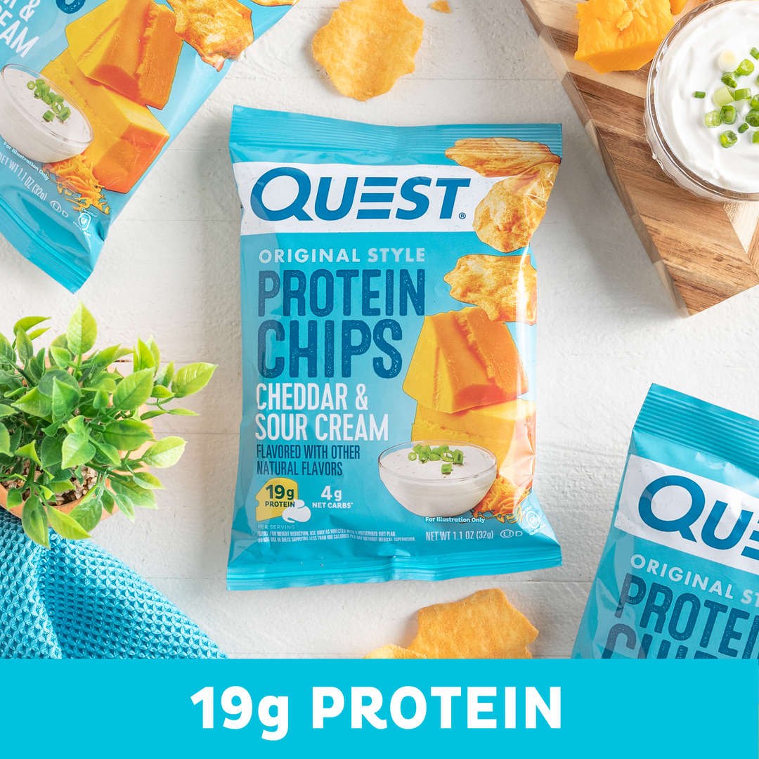 Cheddar & Sour Cream Original Style Protein Chips 19g Protein