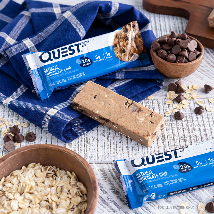 Oatmeal Chocolate Chip Protein Bars lifestyle image