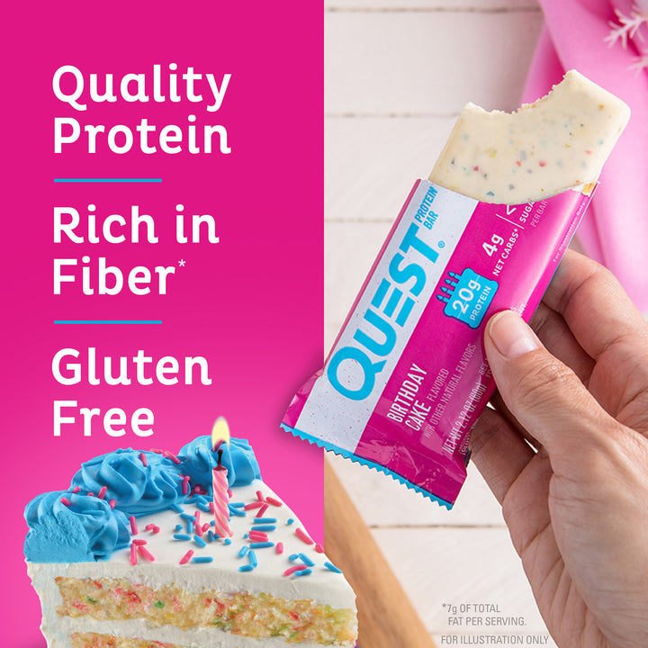 Birthday Cake Protein Bars; Quality Protein, Rich in Fiber*, Gluten Free