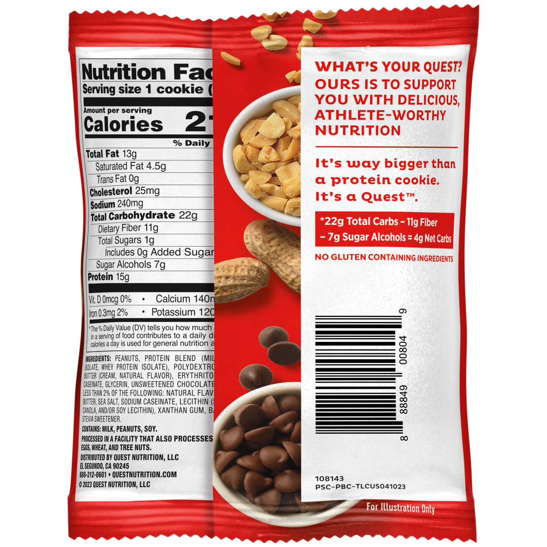 Peanut Butter Chocolate Chip Protein Cookies  - Nutrition Facts