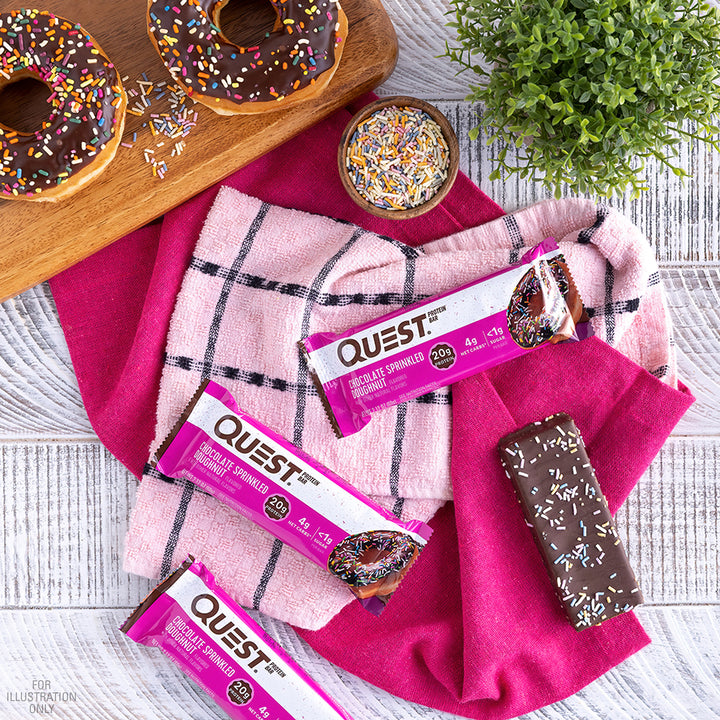 Chocolate Sprinkled Doughnut Protein Bars lifestyle image