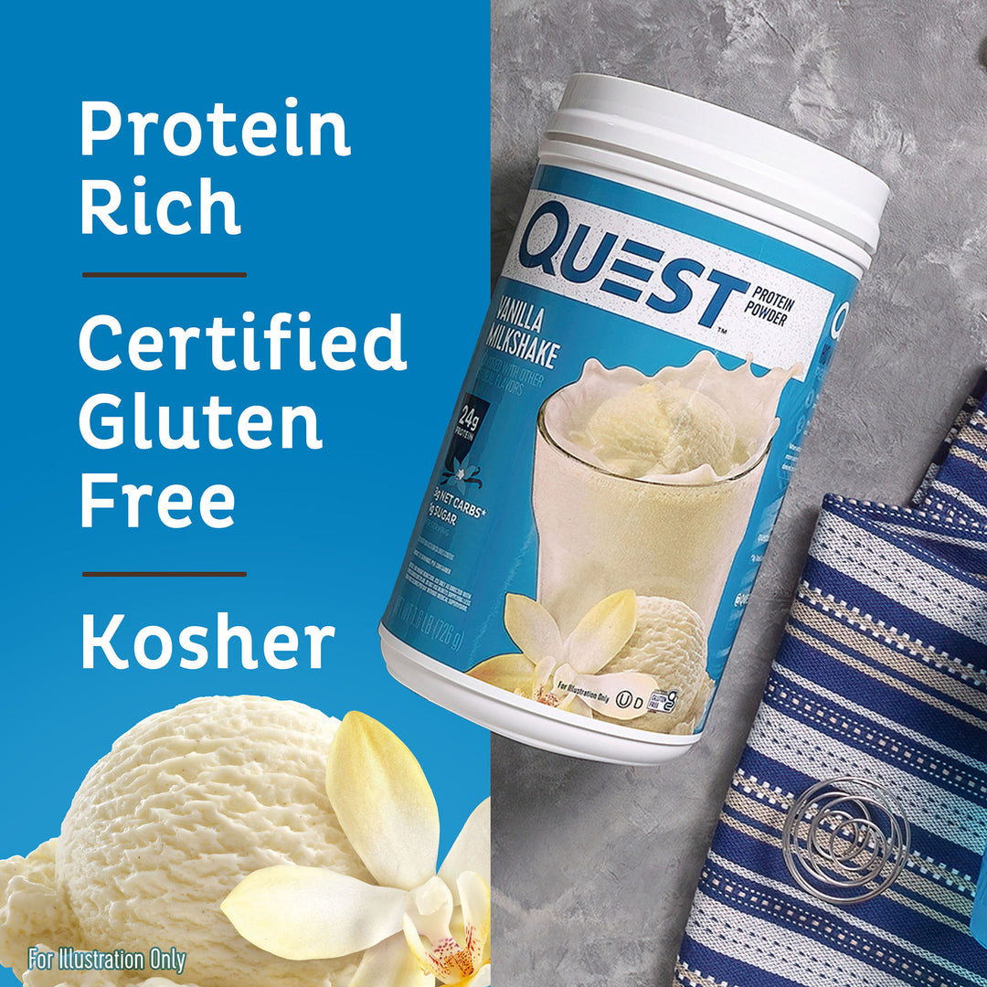 Vanilla Milkshake Protein Powder; Protein Rich, Certified Gluten Free, Kosher