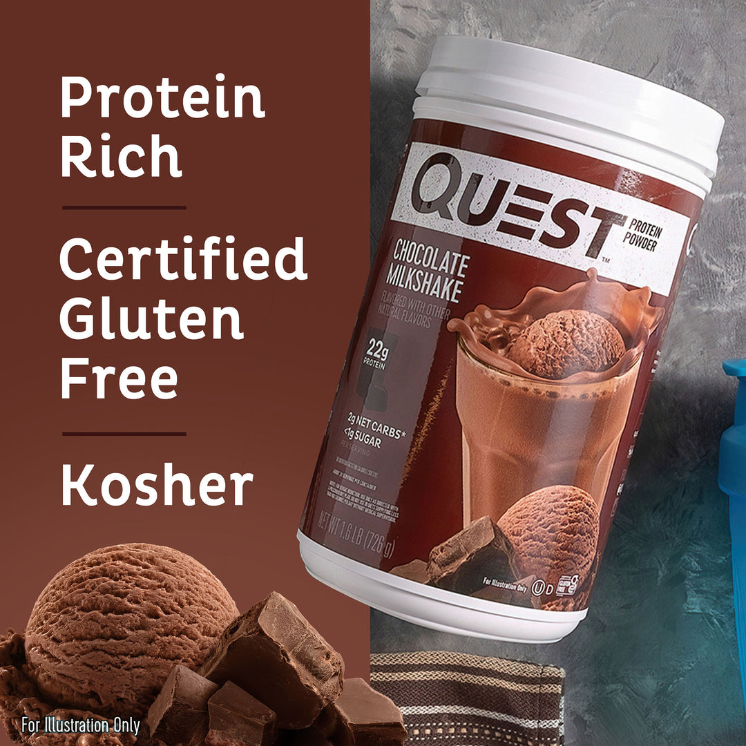 Chocolate Milkshake Protein Powder; Protein Rich, Certified Gluten Free, Kosher