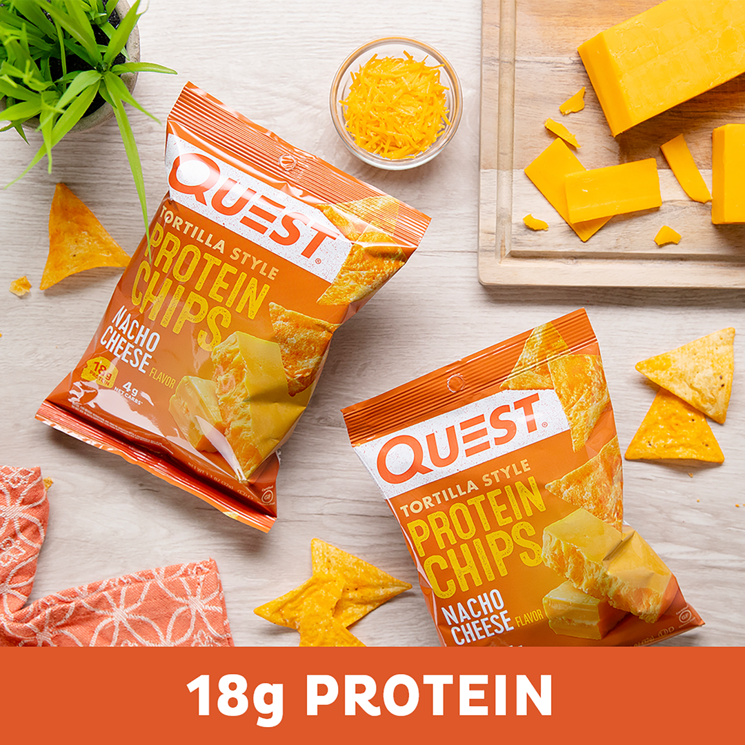 Nacho Cheese Tortilla Style Protein Chips 18g Protein