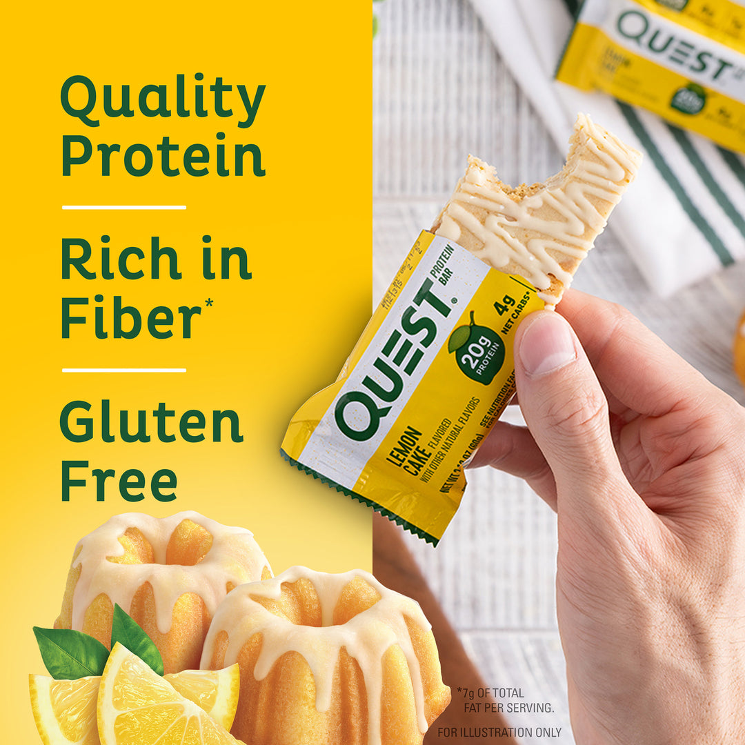 Lemon Cake Protein Barss; Quality Protein, Rich in Fiber*, Gluten Free