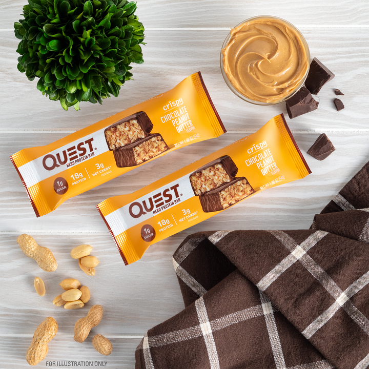 Chocolate Peanut Butter Hero Protein Bars lifestyle image