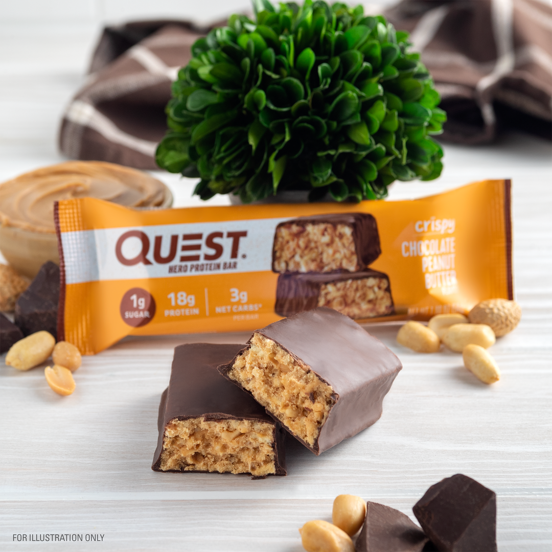 Chocolate Peanut Butter Hero Protein Bars lifestyle image