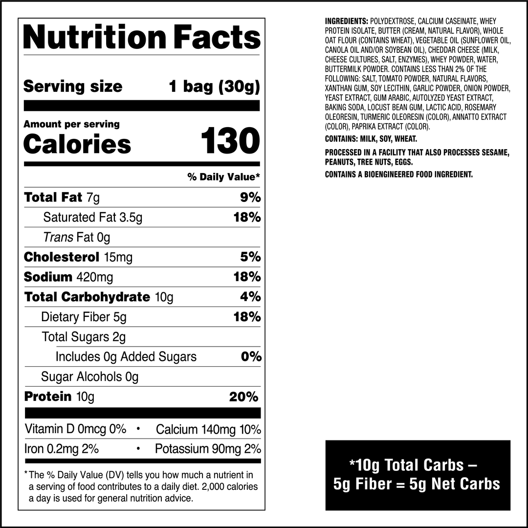 Cheddar Blast Cheese Crackers - Nutrition Facts