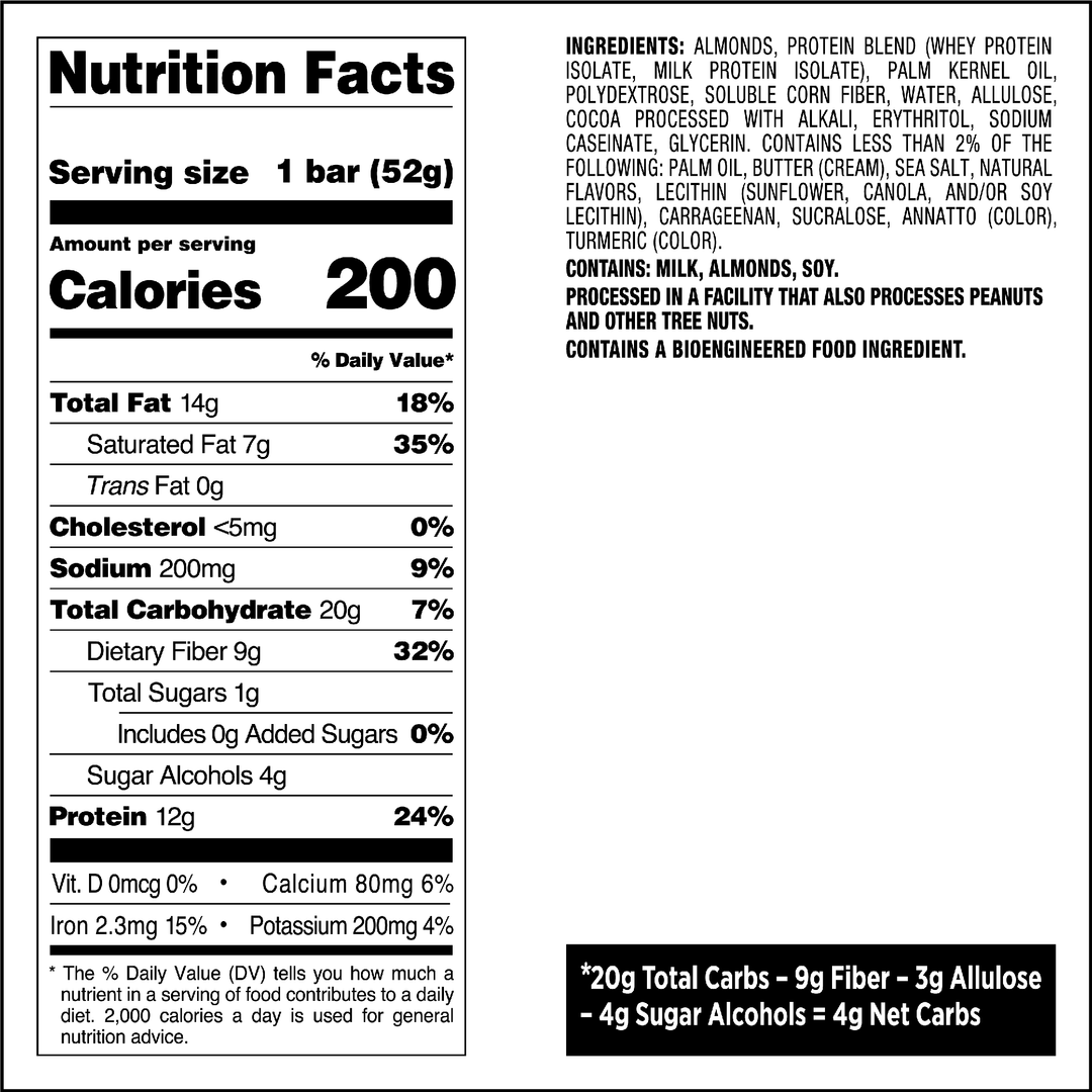 Fudgey Brownie Candy Bar Nutrition Facts