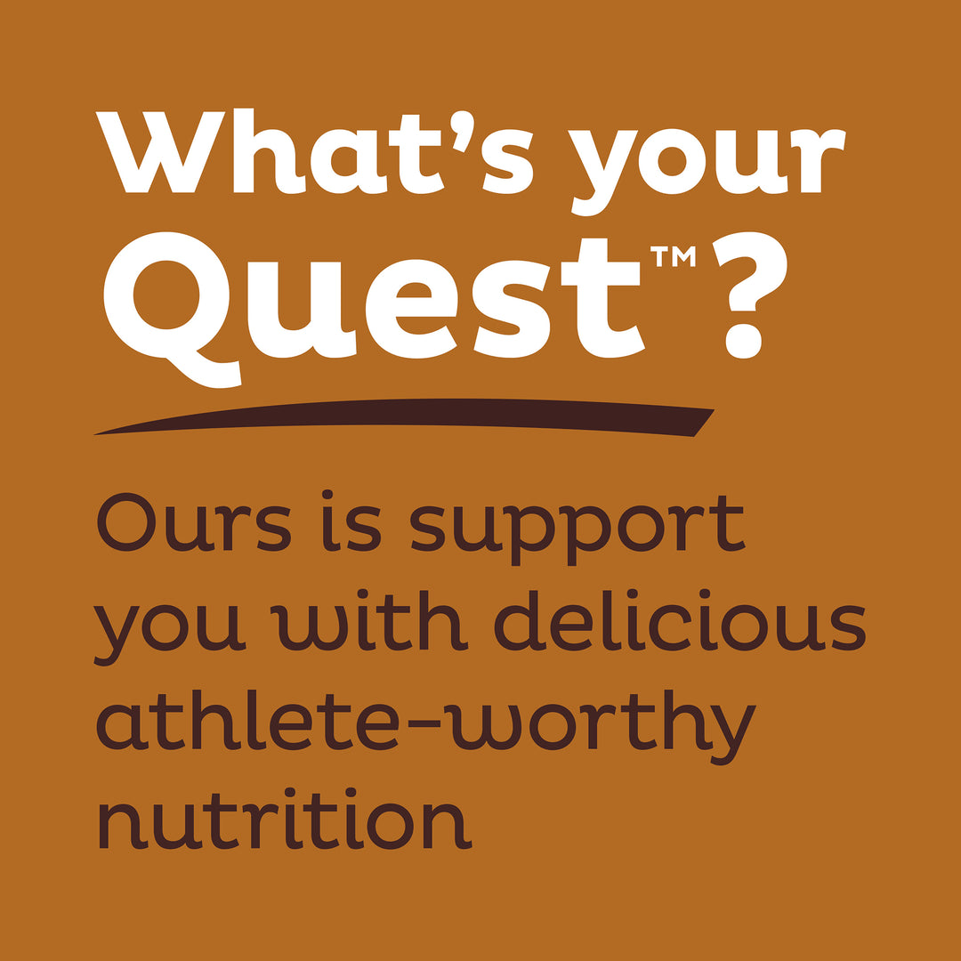 Dipped Chocolate Peanut Butter Protein Bar; What's your Quest? Ours is support you with delicious athlete-worthy nutrition
