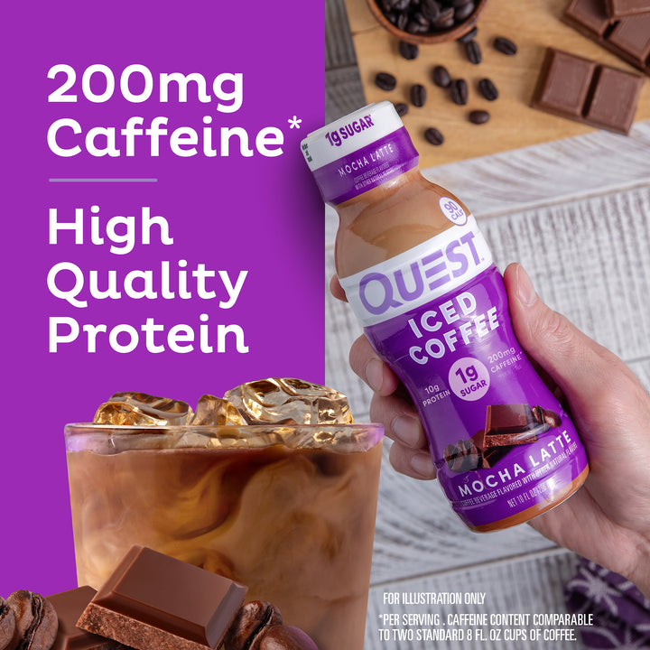 Mocha Latte Iced Coffee 200mg Caffeine*, High Quality Protein
