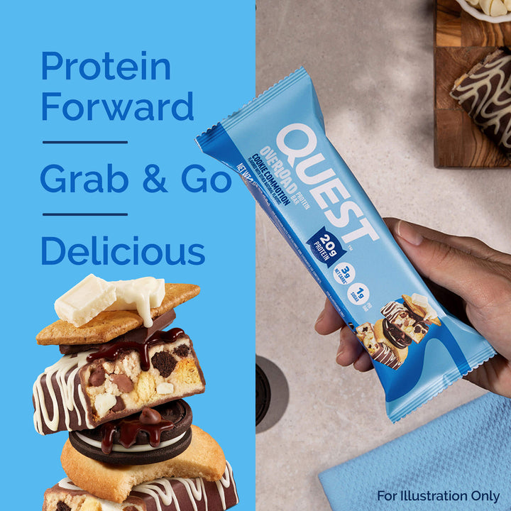 Cookie Commotion Overload Bar ; Protein Forward, Grab & Go, Delicious; For Illustration only