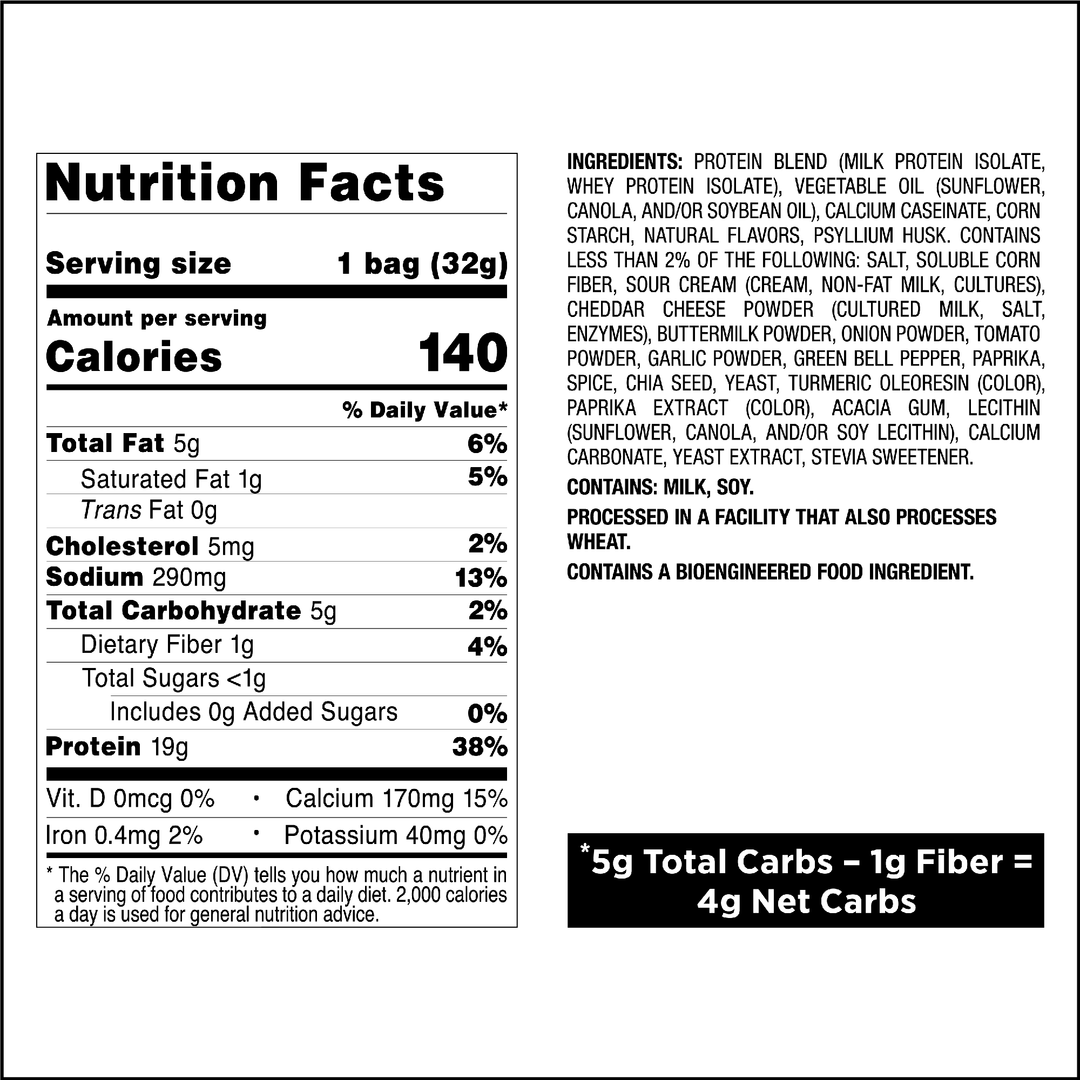 Loaded Taco Tortilla Style Protein Chips Nutrition Facts