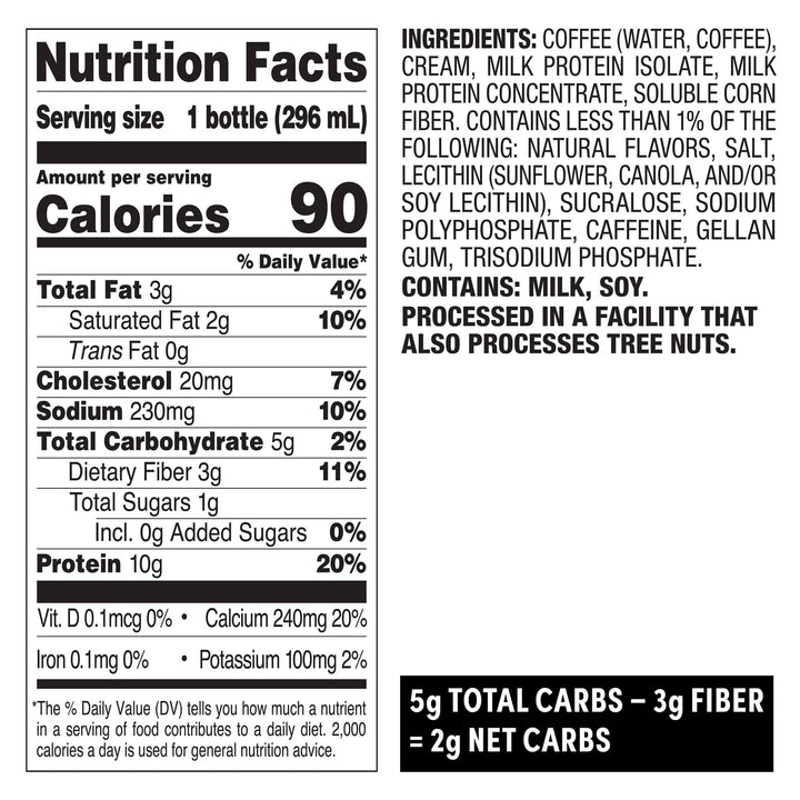 Vanilla Latte Iced Coffee - Nutritional Facts